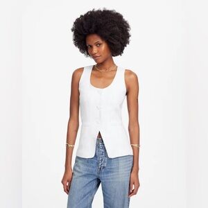 Madewell Scoopneck Cutaway Vest size 0 new without tag